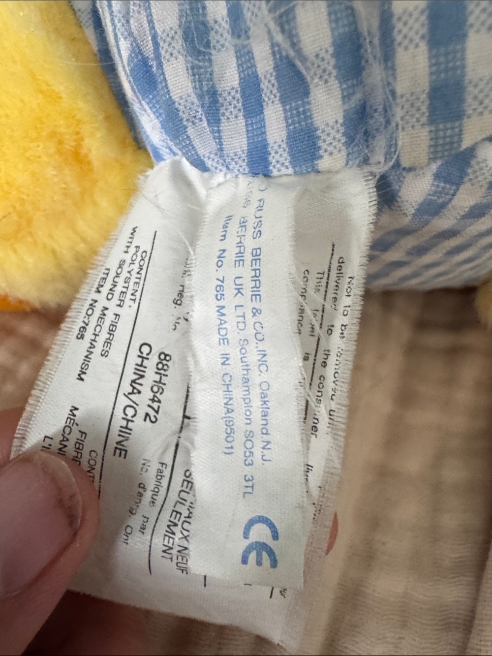 Vintage Russ Brand Chick Plush in Overalls - Picture 3 of 6
